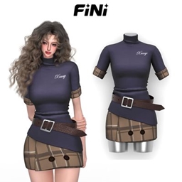 [finistudio]Korean-style fake two-piece set logo