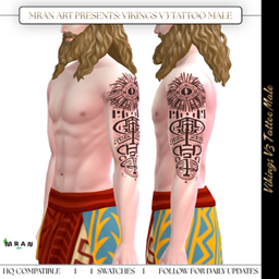 Vikings V3 Tattoo Male logo