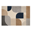 Modern Abstract Brown and Blue Rug logo