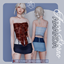 Amanda strapless top logo