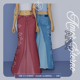Ana long skirt logo