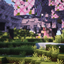Animated Menu: Cherry Blossom Grove Minecraft Spring logo