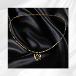 gold heart necklace project image