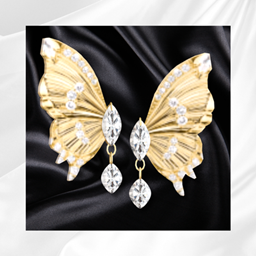 Gold Butterfly Single Wing Earring project image