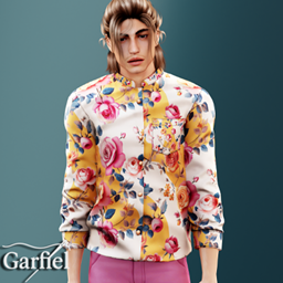 Adult - Floral button shirt with bold rose print project image