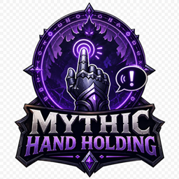 Mythic Hand Holding logo