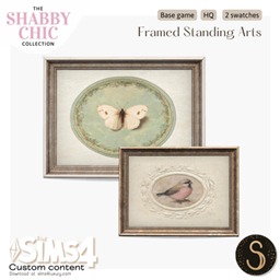Sims4Luxury - Shabby Chic - Framed wall + standing arts logo