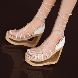 Lace up platform sandals