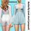 Butterfly knot short jumpsuit logo