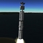 Three capsule booster rocket  logo