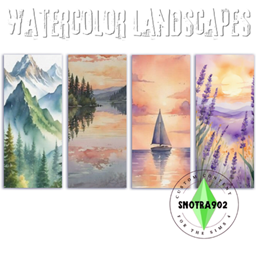Beautiful Watercolor Landscape logo