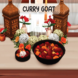 AlwaysJustJay Curry Goat / translation spanish by Monisims logo