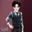 Child - Floral shirt with tailored vest and slim tie logo