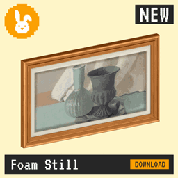 Raster Rabbit: Daily Drop - Foam Still | RESTLESS ELEMENTS Still Life Collection (3 New Paintings) logo
