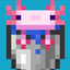 Animated 3D Axolotl bucket for Totem and Shield logo