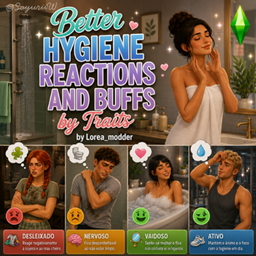Better Hygiene Reactions, Buffs and Traits by Lorea_modder - Tradução PTBR logo