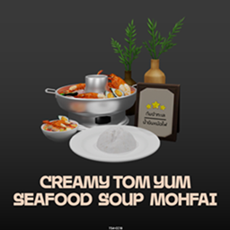 FinJingSims FinJingSims - Food Creamy Tom Yum Seafood Soup Mohfai / translation spanish by Monisims project image