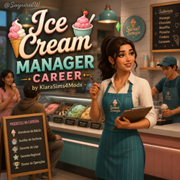 Ice Cream Manager Career by KiaraSims4Mods - Tradução PTBR project image