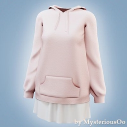 Cozy hoodie and skirt outfit logo