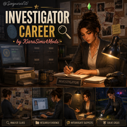 Investigator Career by KiaraSims4Mods - Tradução PTBR