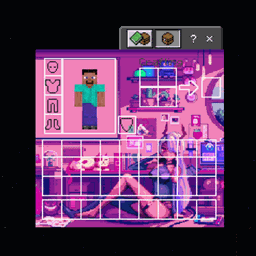 Gamer Girl UI Inventory for Minecraft 1.21 — Textures screenshot