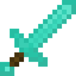 Fancy diamond sword model logo