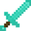 Fancy diamond sword model logo