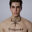 Male Face and Chest Tattoo logo