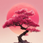 Sakura particles totem logo