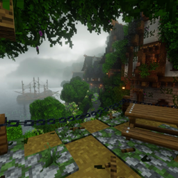Animated Menu — Cozy Minecraft Harbor View project image
