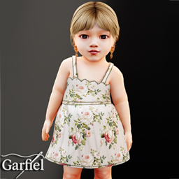 Infant - Rose print sundress with scalloped neckline project image