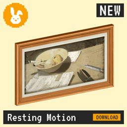 Raster Rabbit: Daily Drop - Resting Motion | SHARED RHYTHM Still Life Collection (3 New Paintings) project image