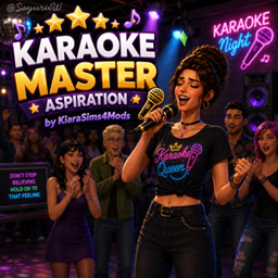Karaoke Master Aspiration by KiaraSims4Mods - Tradução PTBR