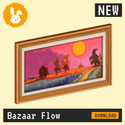 Raster Rabbit: Daily Drop - Bazaar Flow | SHARED RHYTHM Landscape Collection (3 New Paintings) project image
