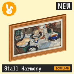 Raster Rabbit: Daily Drop - Stall Harmony | SHARED RHYTHM Still Life Collection (3 New Paintings) project image
