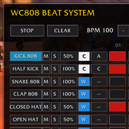 WC808 BEAT SYSTEM logo