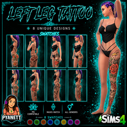 Left Leg Tattoo By Pyanett project image