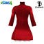 High-Neck Velvet Skater Dress logo