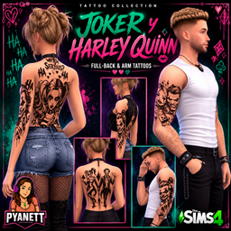 Tattoo Joker and Harley Quinn By Pyanett logo