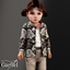 Toddler - Floral bomber jacket set with relaxed straight pants logo