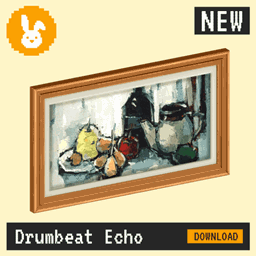 Raster Rabbit: Daily Drop - Drumbeat Echo | SHARED RHYTHM Still Life Collection (3 New Paintings) project image