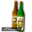 A bottle of apple juice or wine logo