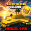 Hardcore Lucky block Island logo