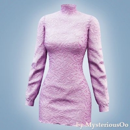 Embossed turtleneck mini dress project image