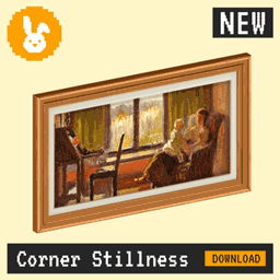 Raster Rabbit: Daily Drop - Corner Stillness | SHARED RHYTHM Genre Collection (3 New Paintings) project image