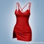 Silken cross mini dress logo