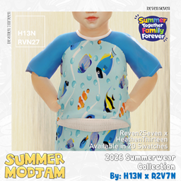 Toddler Fun Pattern Coastal Swim Shirt project image