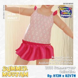 Toddler Summer Getaway Playful Tropical Print Swimsuit project image