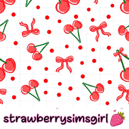 cherry wallpaper set by strawberrysimsgirl logo