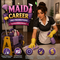 Maid Career (No Promotion) by KiaraSims4Mods - Tradução PTBR